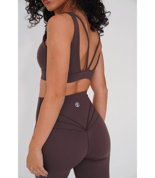 I am Beautifully Radiant Quick Dry Coffee Sports Bra