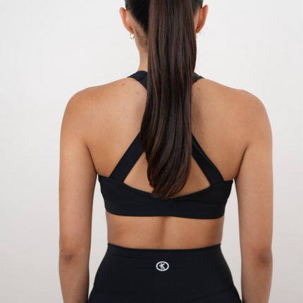 I Am Glowing Black Quick Dry Butter Bra