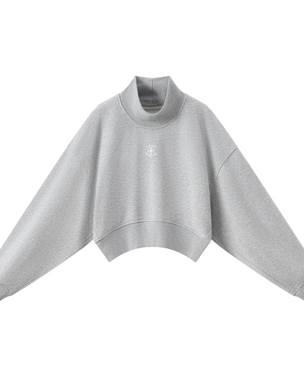 JUSTWATCH Women’s Cropped Mock Neck Sweatshirt