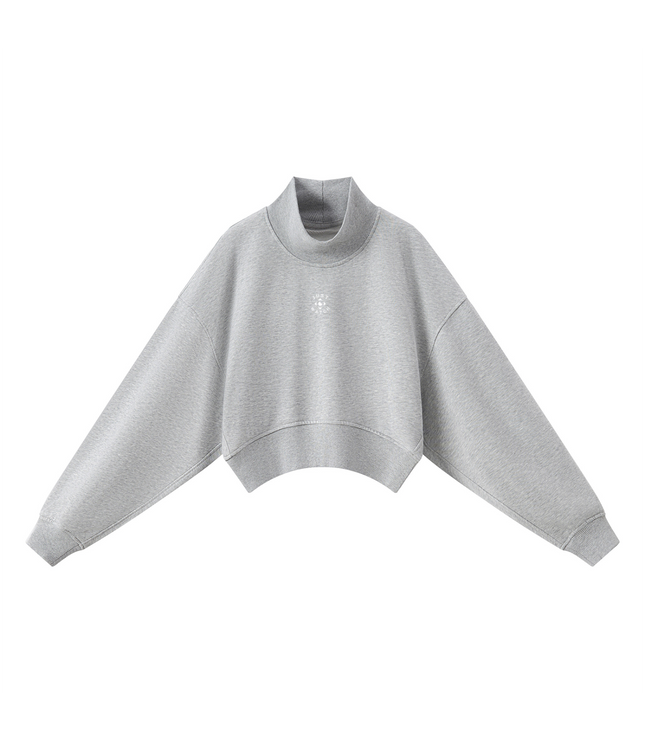 JUSTWATCH Women’s Cropped Mock Neck Sweatshirt