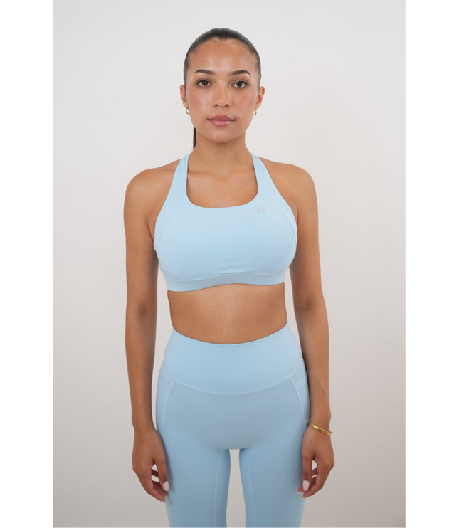 I Am Glowing Sky Blue Quick Dry Butter Bra