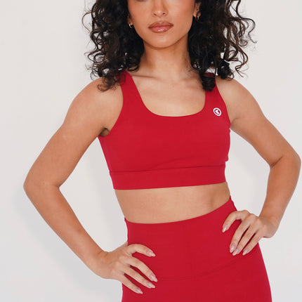 I am Beautifully Radiant Quick Dry Red Sports Bra