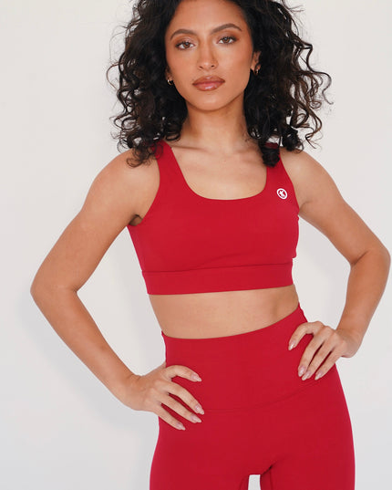 I am Beautifully Radiant Quick Dry Red Sports Bra