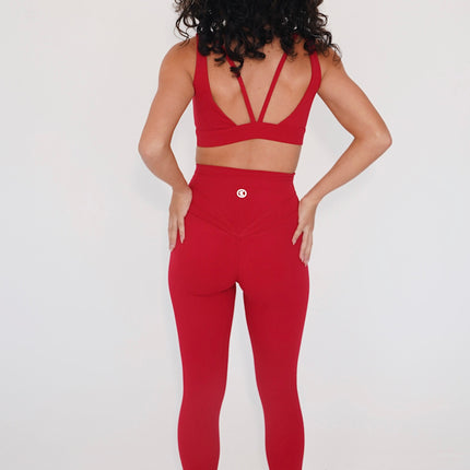 I am Beautifully Radiant Quick Dry Red Yoga Legging