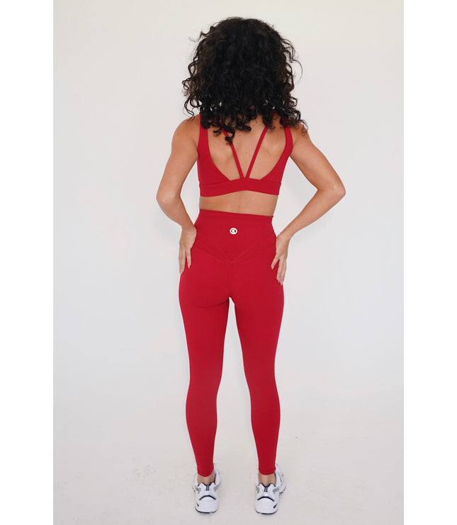 I am Beautifully Radiant Quick Dry Red Yoga Legging