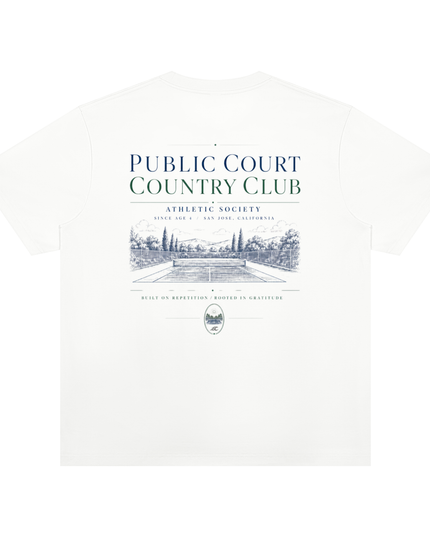 Chiu x JUSTWATCH Graphic Public Court Sorona Premium Tee