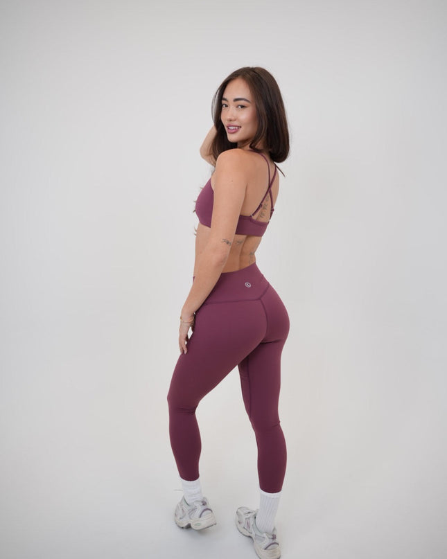 My Time Is Divine Plum Sculpt V-Waist Legging
