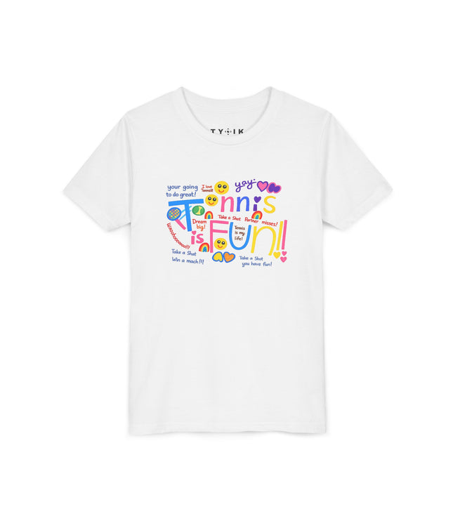 JUSTWATCH Youth Tennis 'Tennis is fun' Tee