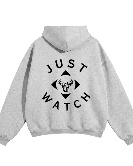 JUSTWATCH x Bull Oversized Hoodie – Identity