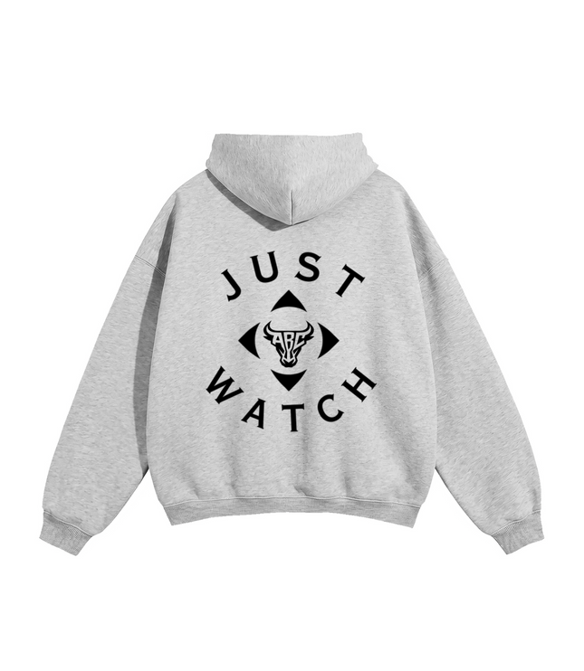JUSTWATCH x Bull Oversized Hoodie – Identity