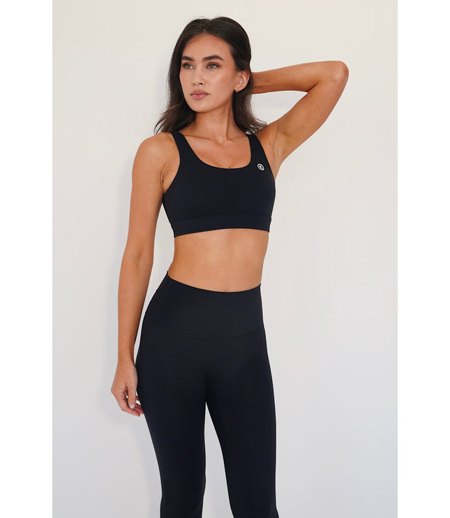 I am Beautifully Radiant Quick Dry Black Sports Bra