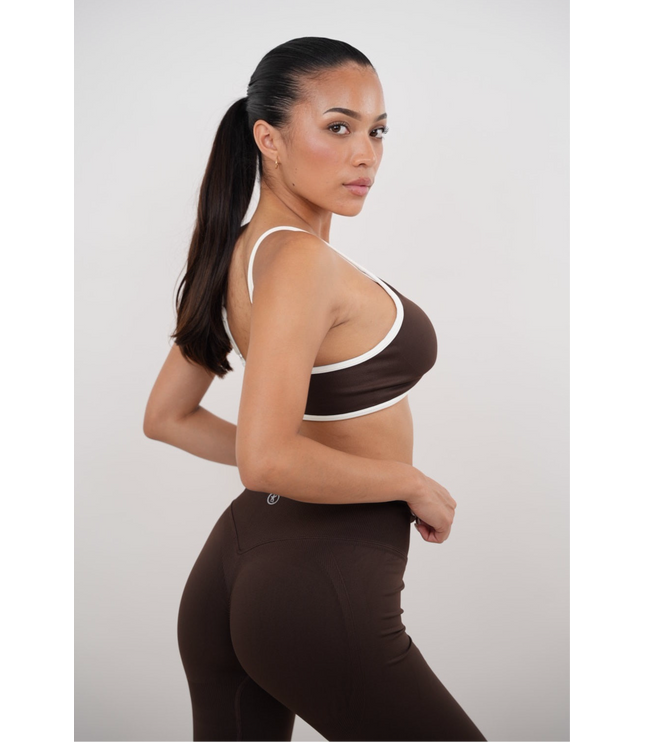 Passion is Power Brown Sports Bra