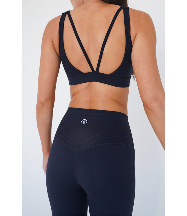 I am Beautifully Radiant Quick Dry Black Sports Bra