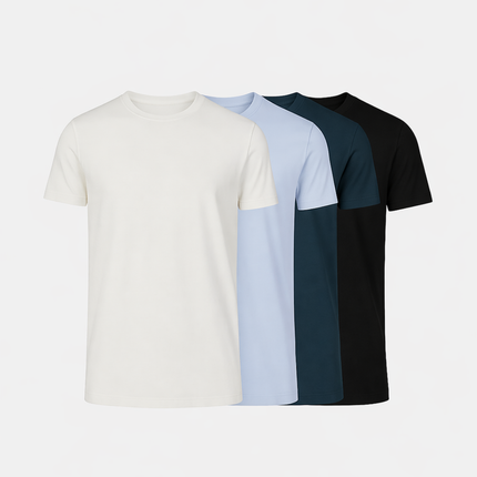Buki Cinqo Tech Tee 4-Pack - White/French Blue/Blue Night/Black