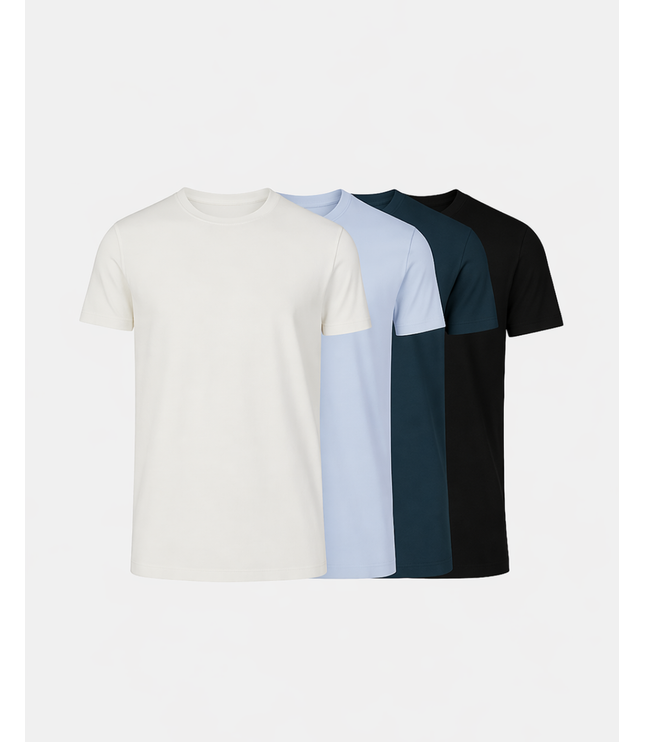 Buki Cinqo Tech Tee 4-Pack - White/French Blue/Blue Night/Black