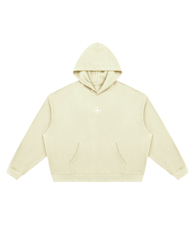 JUSTWATCH Waffle Boxy Hoodie
