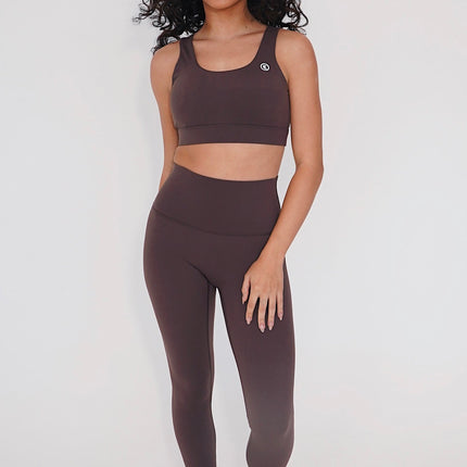 I am Beautifully Radiant Quick Dry Coffee Sports Bra