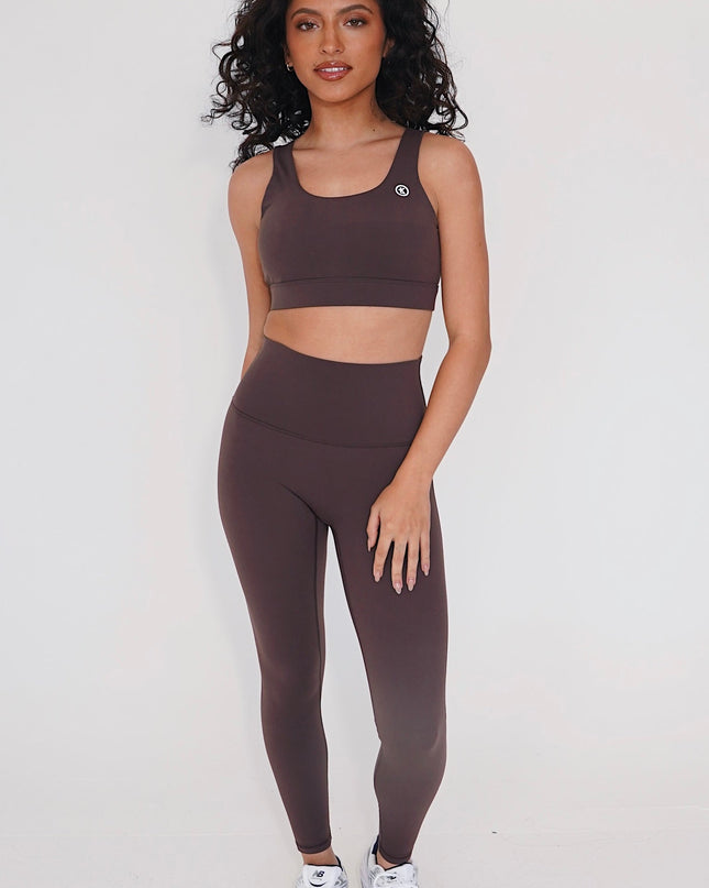 I am Beautifully Radiant Quick Dry Coffee Sports Bra