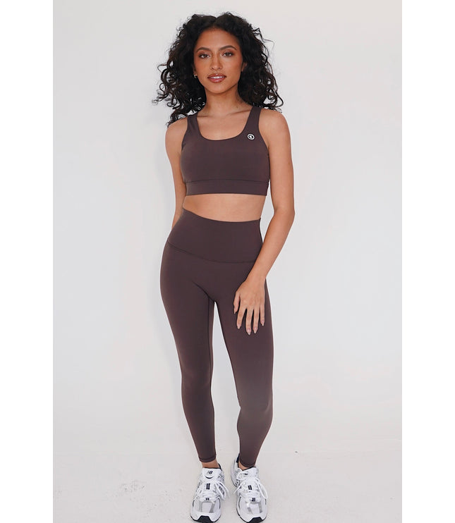 I am Beautifully Radiant Quick Dry Coffee Sports Bra