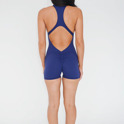 I am Limitless Zipper Bodysuit in Navy