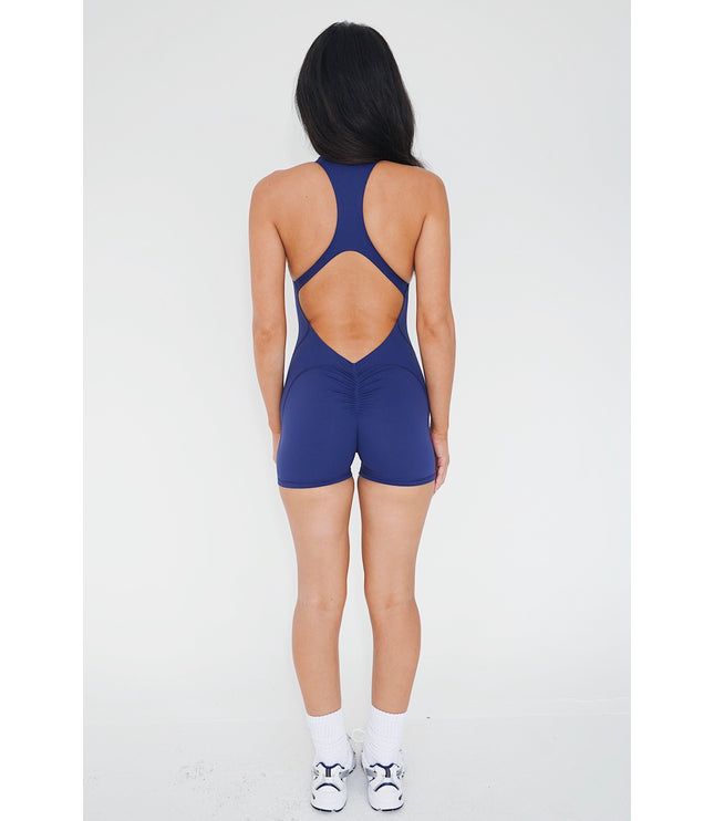 I am Limitless Zipper Bodysuit in Navy