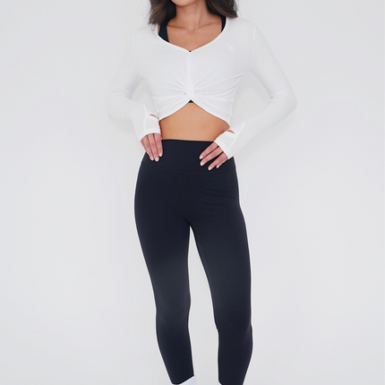 I Release Doubt Buttery Soft White Long Sleeve Crop Top