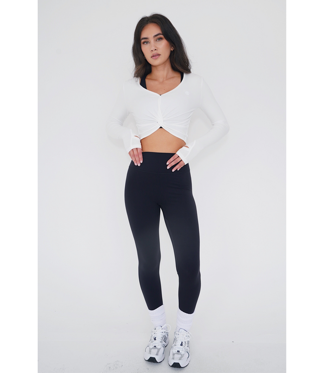 I Release Doubt Buttery Soft White Long Sleeve Crop Top