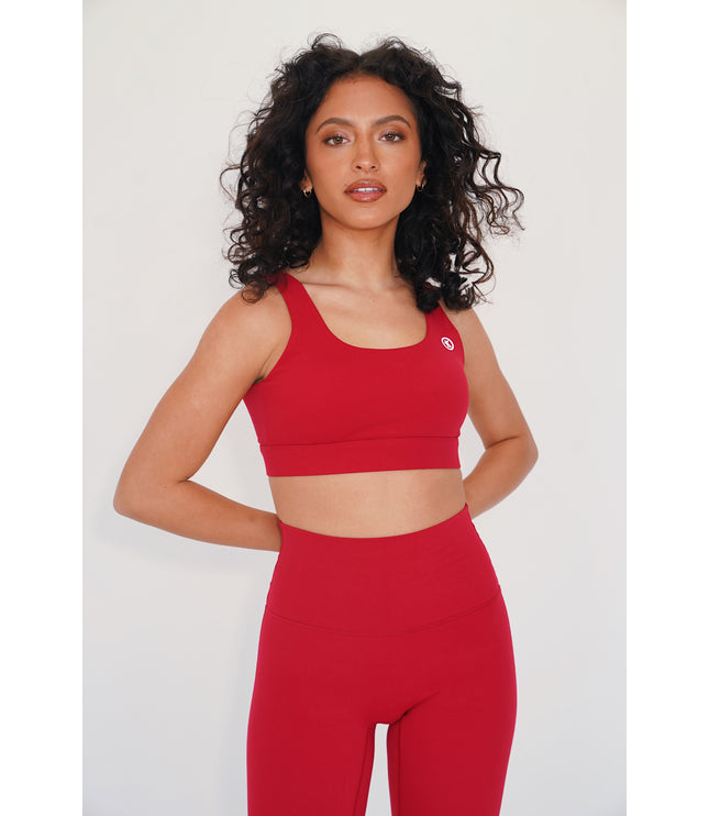 I am Beautifully Radiant Quick Dry Red Sports Bra