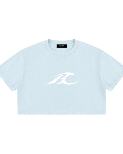 Chiu x JUSTWATCH Heavyweight Ladies Mineral Crop Tee