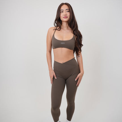 My Time Is Divine Brown Sculpt V-Waist Legging