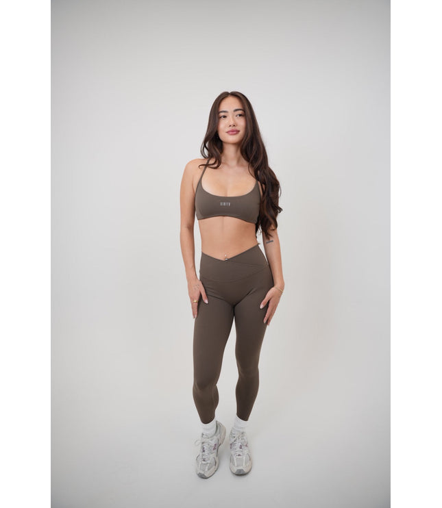 My Time Is Divine Brown Sculpt V-Waist Legging