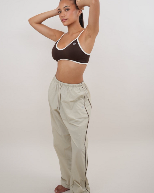 I Accept Change with Grace Beige Versatile Relaxed Fit Pant
