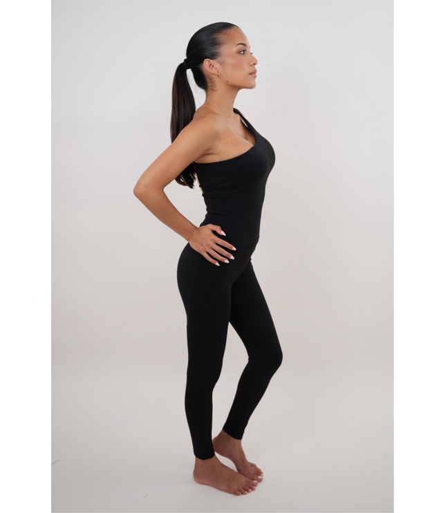 I Am Wealthy Black Comfort Stretch Legging