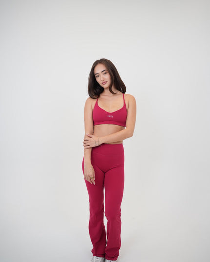 I Live in Luxury Red Flare Pant