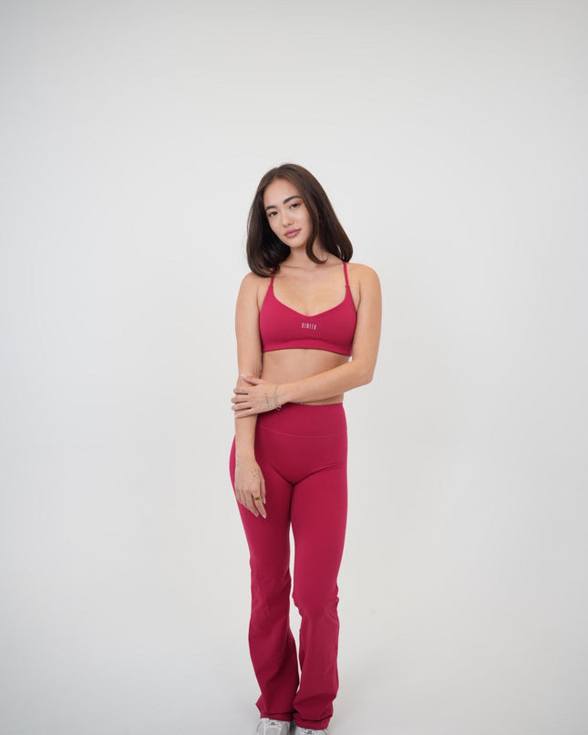 I Live in Luxury Red Flare Pant