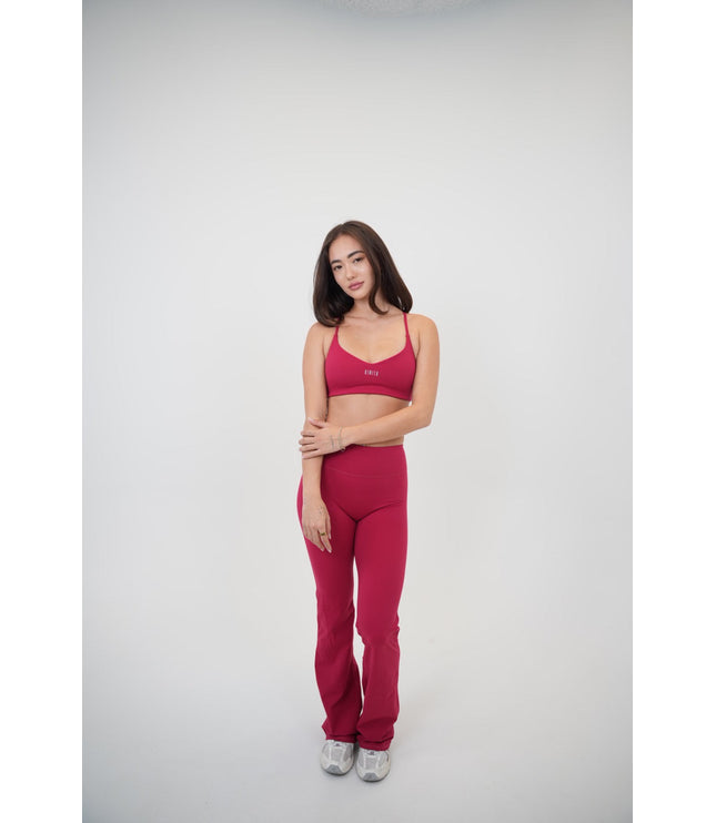 I Live in Luxury Red Flare Pant