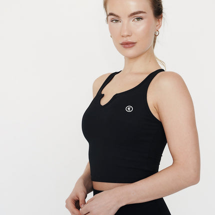 I Am Self Love Ribbed Quick-Dry Butter Black Tank