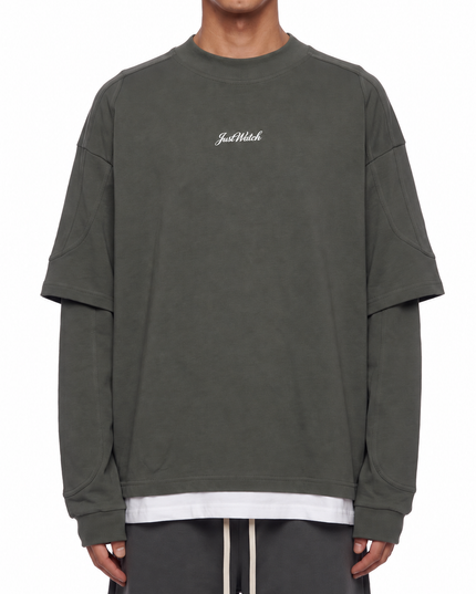 JUSTWATCH OFFSET Layered Long Sleeve Tee