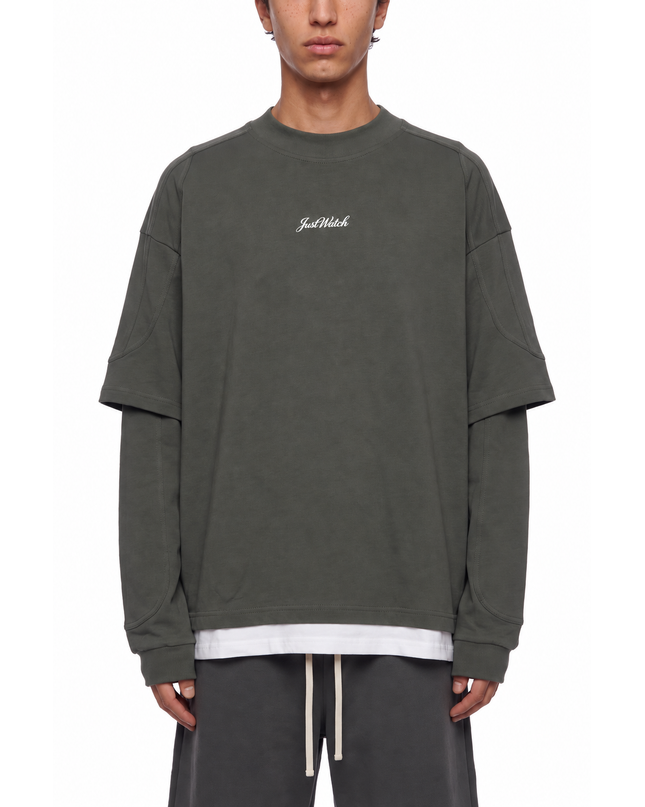 JUSTWATCH OFFSET Layered Long Sleeve Tee