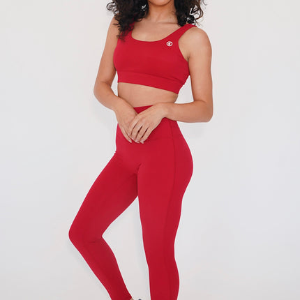 I am Beautifully Radiant Quick Dry Red Yoga Legging