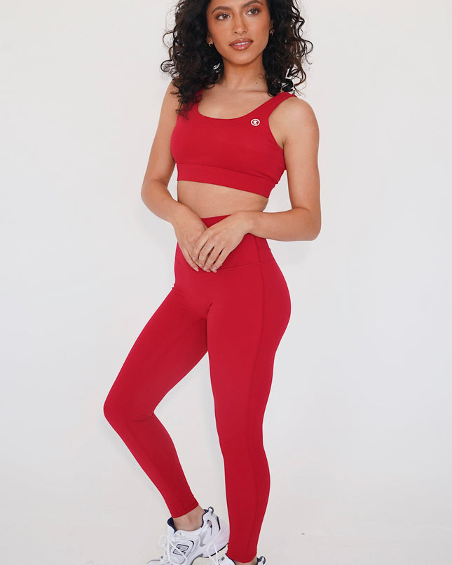 I am Beautifully Radiant Quick Dry Red Yoga Legging