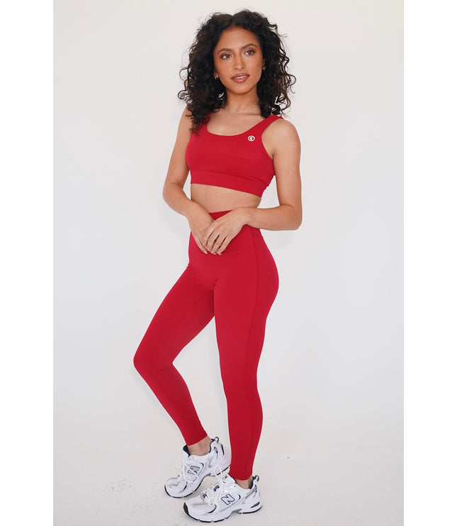 I am Beautifully Radiant Quick Dry Red Yoga Legging