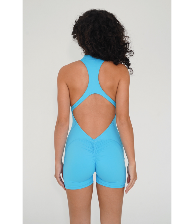 I am Limitless Zipper Bodysuit in Light Blue