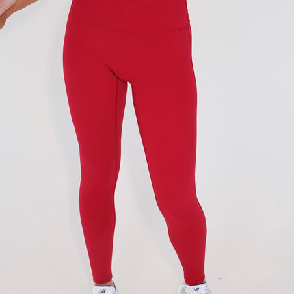 I am Beautifully Radiant Quick Dry Red Yoga Legging