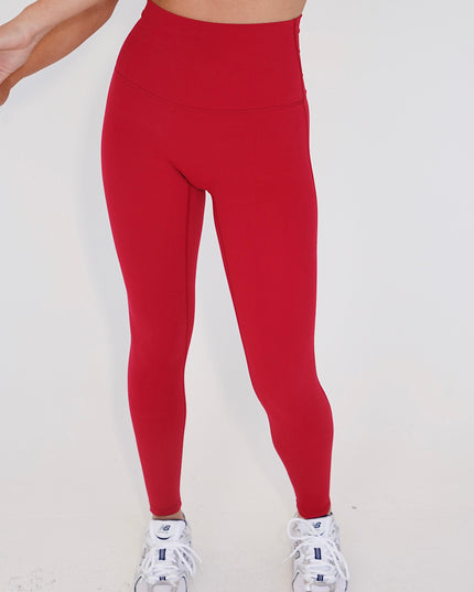 I am Beautifully Radiant Quick Dry Red Yoga Legging