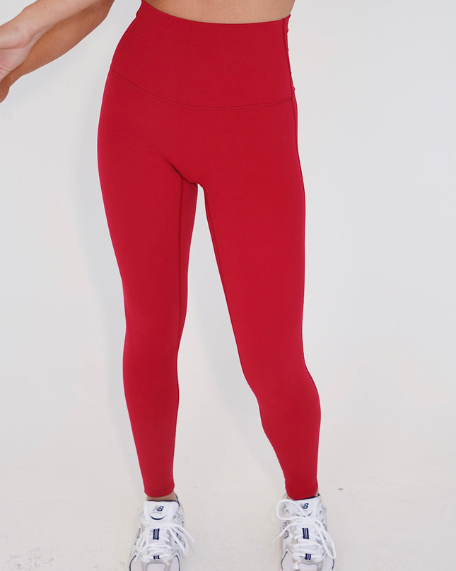I am Beautifully Radiant Quick Dry Red Yoga Legging