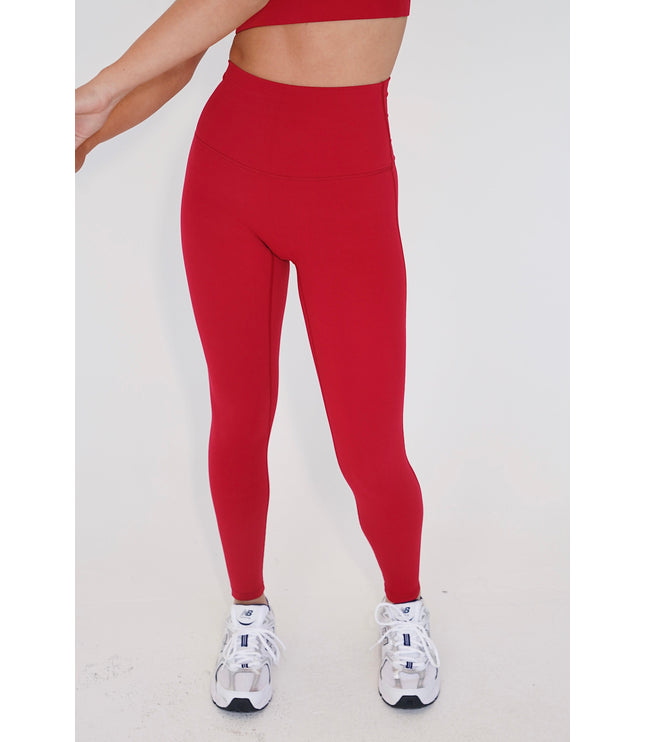 I am Beautifully Radiant Quick Dry Red Yoga Legging
