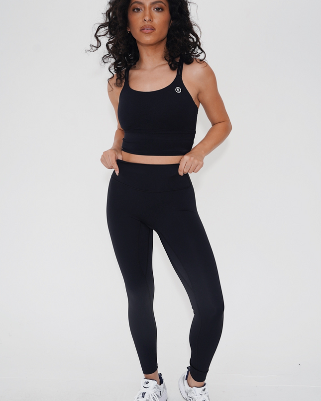 I Am Confident Black Cropped Tank