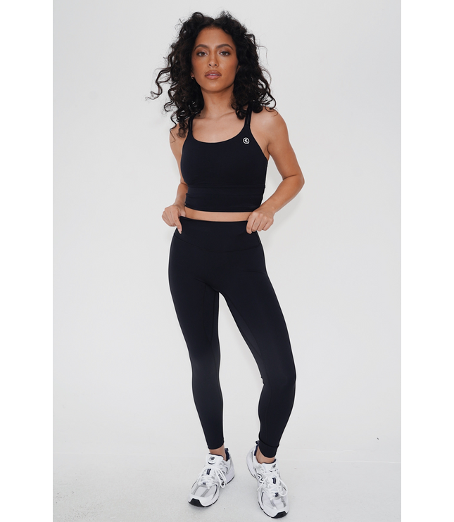 I Am Confident Black Cropped Tank