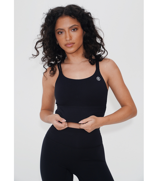 I Am Confident Black Cropped Tank
